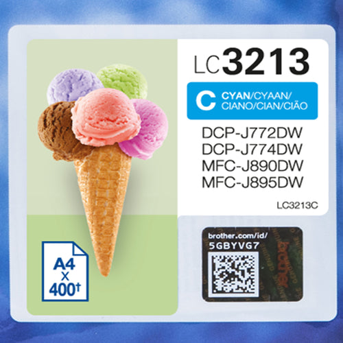 Brother LC-3213C ink cartridge Original High (XL) Yield Cyan Brother LC-3213C ink cartridge Original High (XL) Yield Cyan